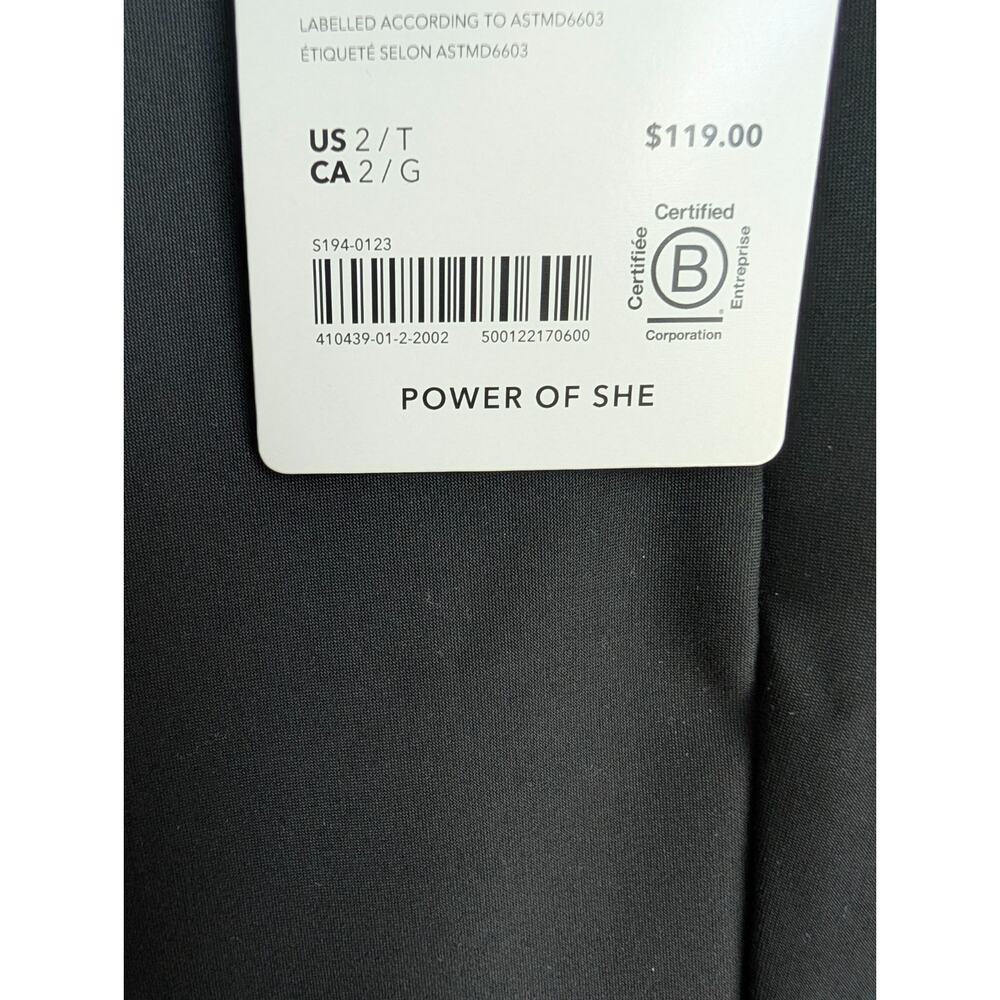 Athleta Stellar Trouser Pants Womens 2 Tall Black Tapered Leg High Rise Running - Picture 4 of 4